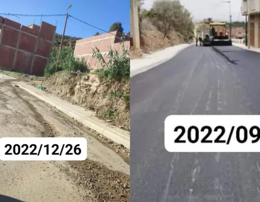 مطالب لوالي جهة الشمال بفتح تحقيق في “طريق مغشوشة” باكزناية (صور)