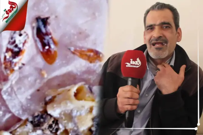 زبون مخبزة يبتلع صرصور