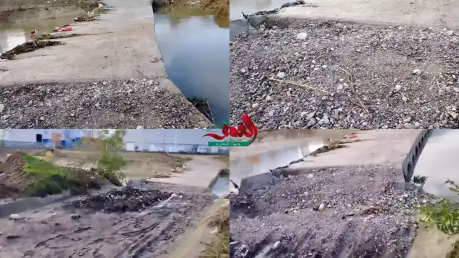 تساقطات مطرية بطنجة تخرب قنطرة بعد شهرين من بنائها (فيديو)