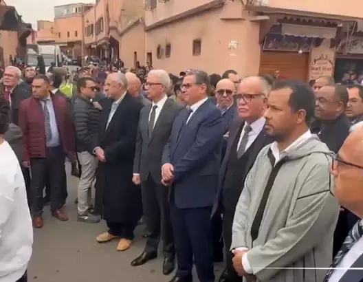 جنازة مهيبة لوالدة فاطمة الزهراء المنصوري