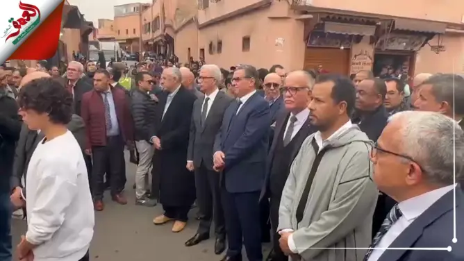 جنازة مهيبة لوالدة فاطمة الزهراء المنصوري