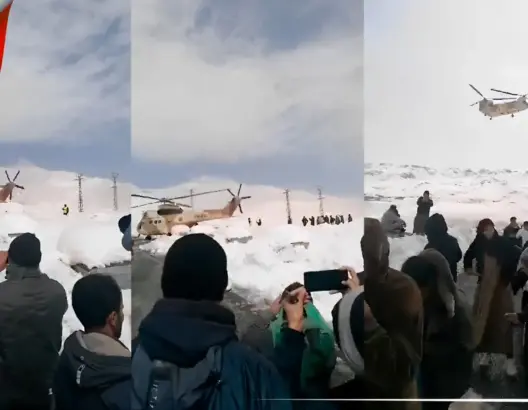 مروحية للدرك الملكي تنقل سيدة حامل حاصرتها الثلوج لمستشفى ورزازات (فيديو)