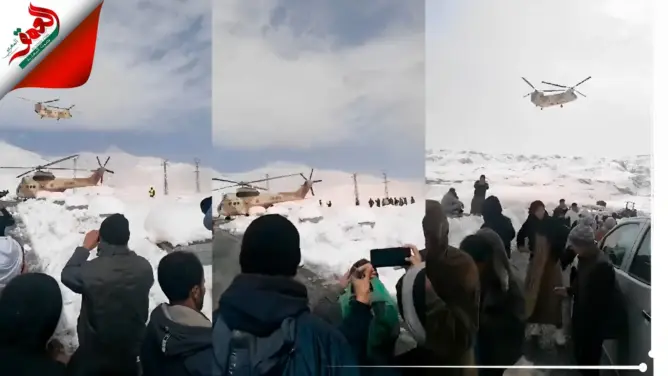 مروحية للدرك الملكي تنقل سيدة حامل حاصرتها الثلوج لمستشفى ورزازات (فيديو)