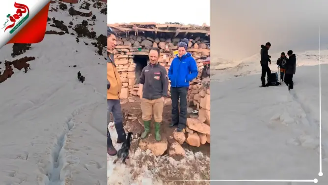 محترفو تسلق الجبال يعثرون على رعاة غنم محاصرين بإغرم
