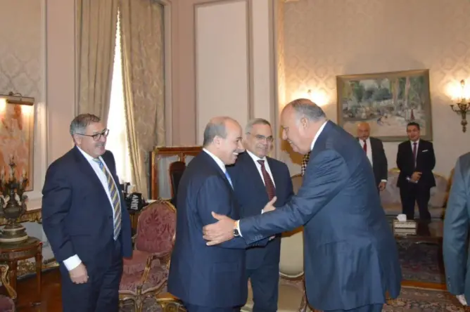 ميارة يجري مباحثات بين رئيس مجلس المستشارين ووزير الخارجية المصري