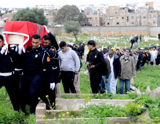 جنازة شرطي ضحية القتل بحد السوالم