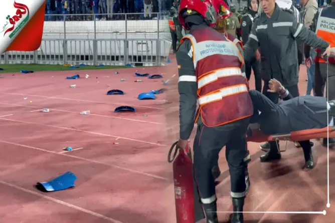 أحداث شغب بعد مباراة اتحاد طنجة والوداد