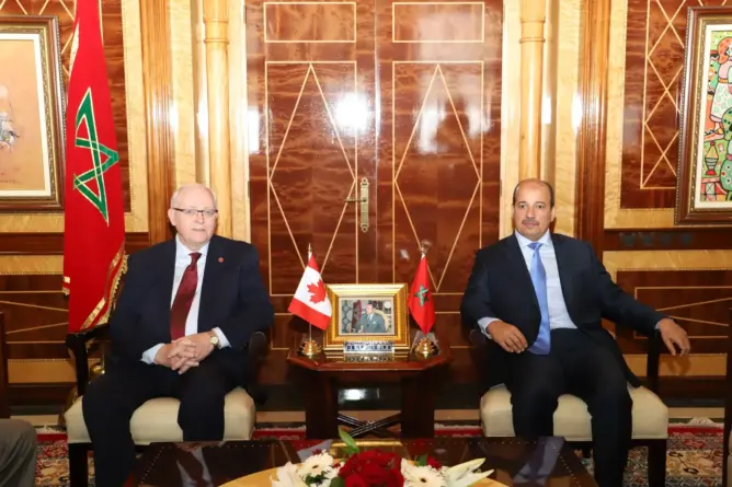 ميارة يتباحث مع نظيره الكندي سبل النهوض بالعلاقات المغربية الكندية