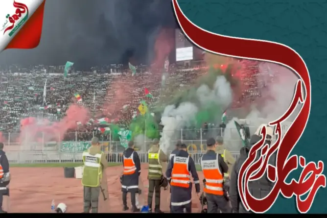 على إيقاع “يا لحبيبة يافلسطين”.. جماهير الرجاء تزين “دونور” بكراكاج عالمي
