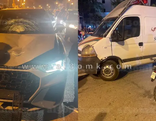 دهس سيارة فارهة لسيدة وابنها يرديها قتيلة بكورنيش طنجة
