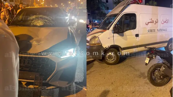 دهس سيارة فارهة لسيدة وابنها يرديها قتيلة بكورنيش طنجة