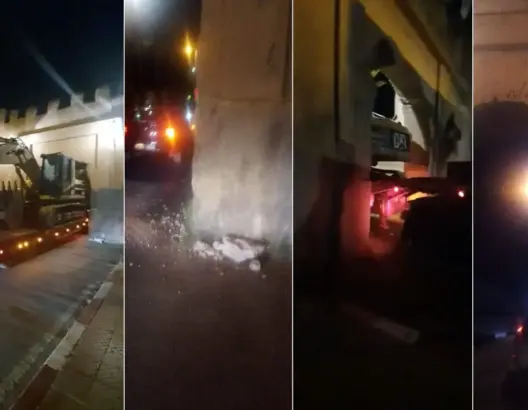 تهور سائق شاحنة يتسبب في هدم جزء من باب تاريخي بتارودانت