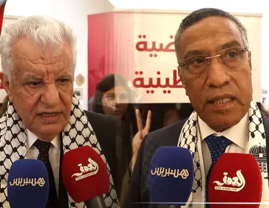الميلودي المخارق وسفير فلسطين جمال الشوبكي