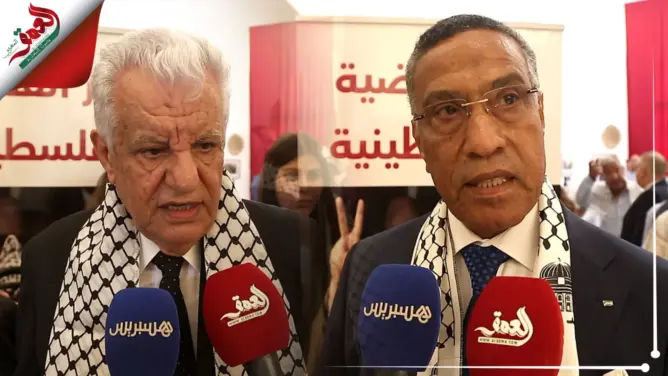 الميلودي المخارق وسفير فلسطين جمال الشوبكي