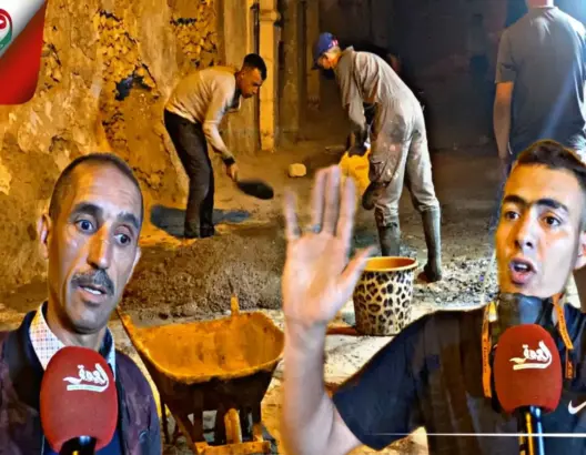 أمام غياب الجماعة .. سكان حي أزمور يُعبدون أزقتهم بأنفسهم