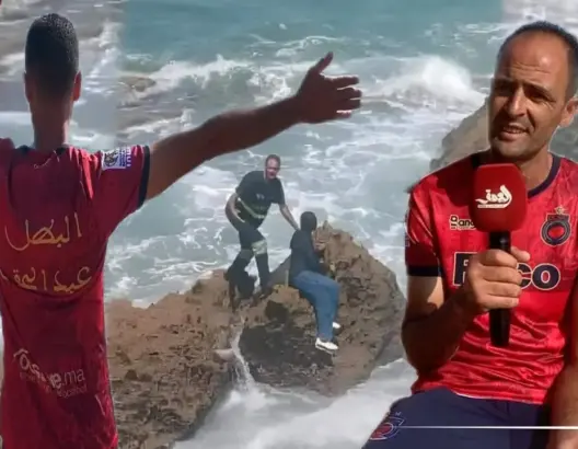 عبد الحق.. عامل نظافة شاب يهب حياته للذين اختاروا كورنيش آسفي للانتحار (فيديو)