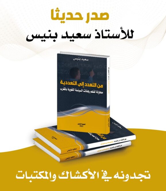 سعيد بنيس، مؤلف "من التعدد إلى التعددية.. محاولة لفهم رهانات السياسة اللغوية بالمغرب".