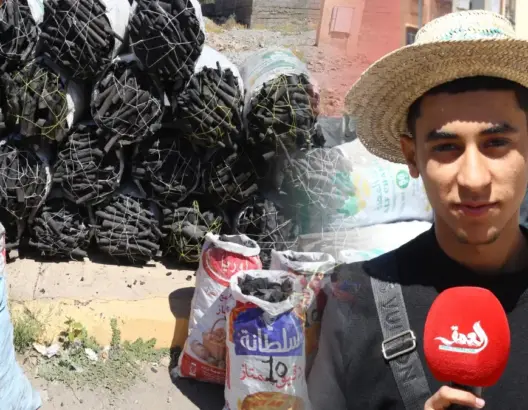 بائع الفحم بمراكش.. ''فاخر الليمون" فحم يعلو ولا يعلى عليه ويكشف أسعاره