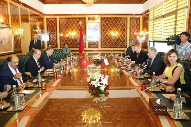 ميارة يجري مباحثات مع وفد عن مجلس الشيوخ الشيلي