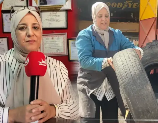 مليكة حمداني.. أول سيدة تقتحم عالم العجلات وزيوت السيارات ببني ملال (فيديو)