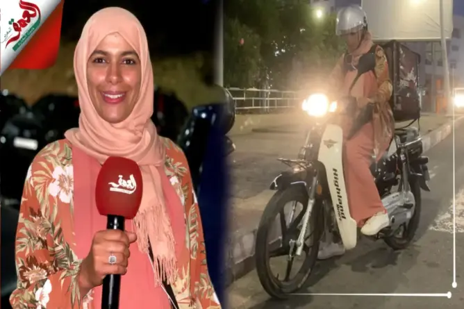 أم لثلاثة أطفال.. زهيرة أول سيدة تعمل في خدمة التوصيل بآسفي (فيديو)