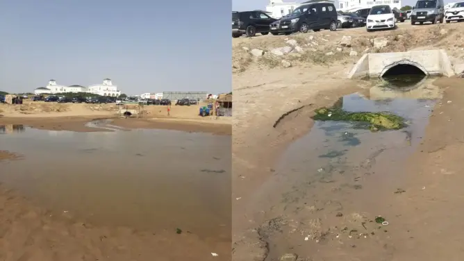 “أمانديس” تفرغ المياه العادمة بشاطئ هوارة بطنجة تحت أنظار السلطات والسكان يراسلون الوالي