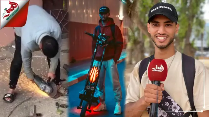 بإمكانيات بسيطة.. شاب مغربي يصنع أول دراجة كهربائية “تروتينيت” (فيديو)