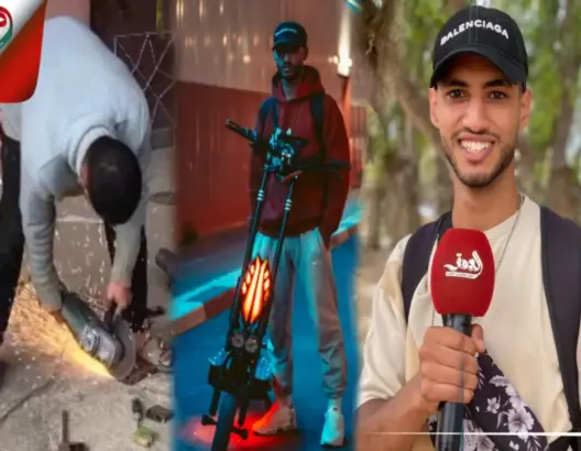 بإمكانيات بسيطة.. شاب مغربي يصنع أول دراجة كهربائية “تروتينات”
