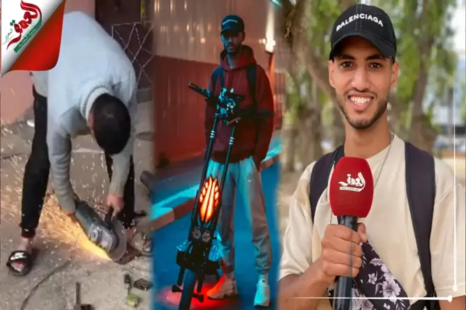 بإمكانيات بسيطة.. شاب مغربي يصنع أول دراجة كهربائية “تروتينات”