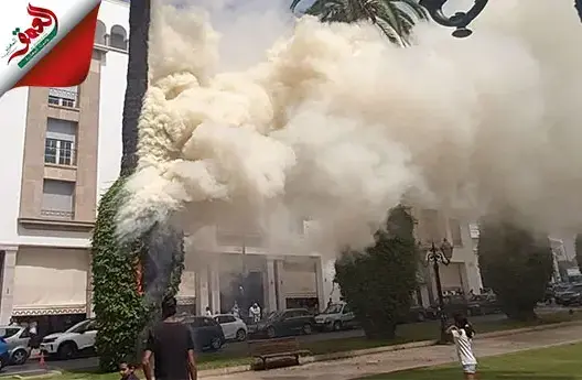حريق مهول قرب البرلمان