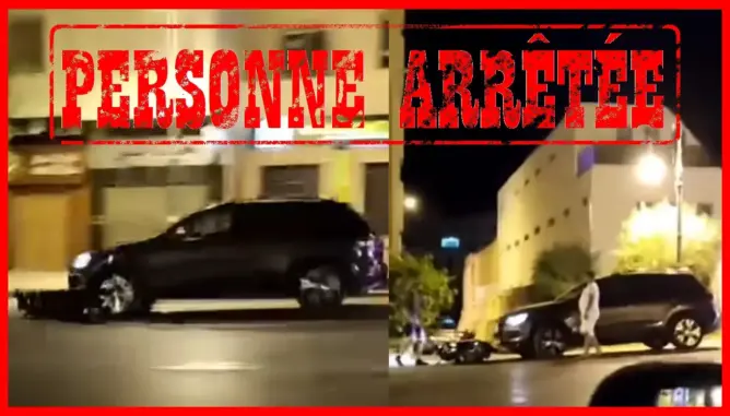 أمن طنجة يوقف سائق سيارة سحل دراجة نارية