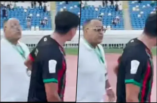 “لسان الرجاء” ونائب رئيس العصبة الاحترافية يبصق في وجه لاعب الجيش (فيديو)