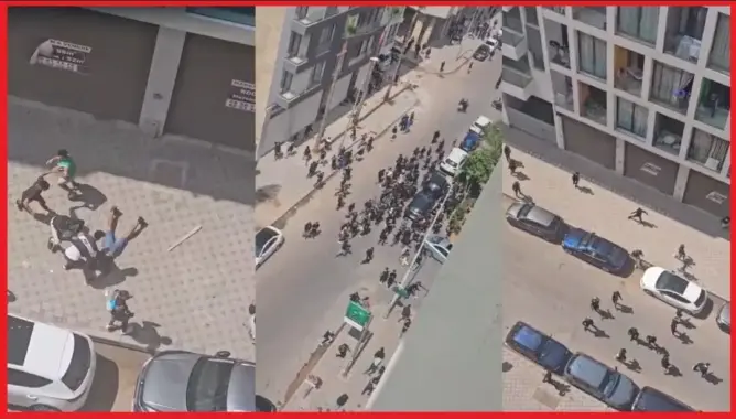 مشجعون يثيرون الرعب بإحدى شوارع البيضاء والأمن يدخل على الخط