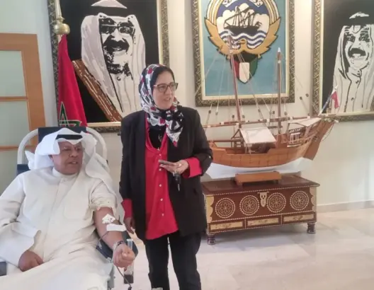سفارة دولة الكويت بالرباط تتبرع بالدم لفائدة ضحايا زلزال الحوز