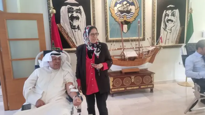 سفارة دولة الكويت بالرباط تتبرع بالدم لفائدة ضحايا زلزال الحوز