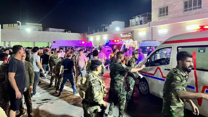 حفل زفاف يتحول لمأساة.. حريق يتسبب في وفاة 114 شخصا وإصابة 200 بالعراق