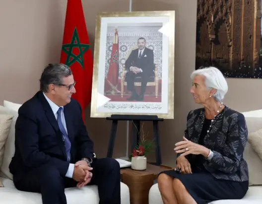 آفاق التعاون بين المغرب والبنك المركزي الأوروبي تجمع أخنوش ولاغارد بمراكش