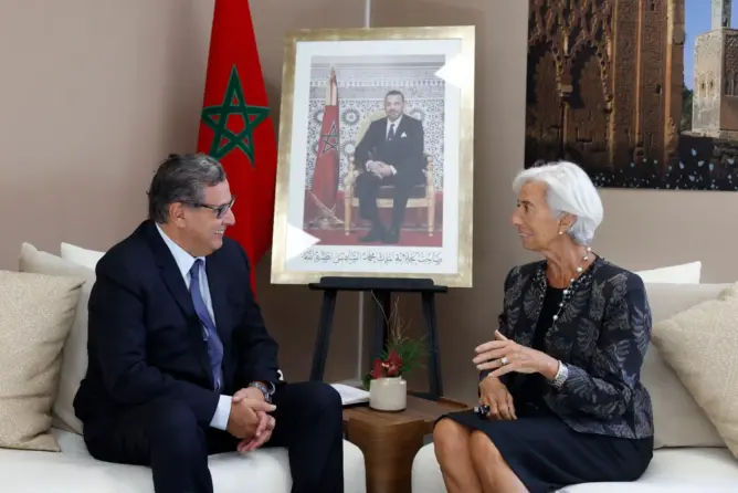 آفاق التعاون بين المغرب والبنك المركزي الأوروبي تجمع أخنوش ولاغارد بمراكش