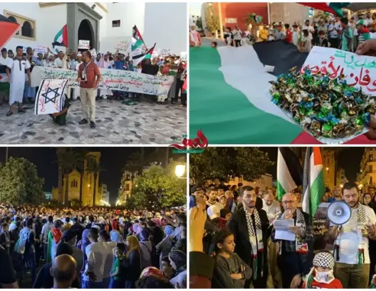 أزيد من 80 مظاهرة بعشرات المدن المغربية تنديدا بمجازر إسرائيل (فيديوهات وصور)