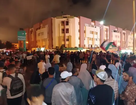 قصف إسرائيل لمستشفى المعمداني يخرج طلبة ابن زهر للاحتجاج