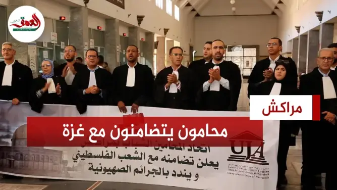 محامون بمراكش ينددون بالعدوان الإسرائيلي على غزة ويتضامنون مع الفلسطينيين