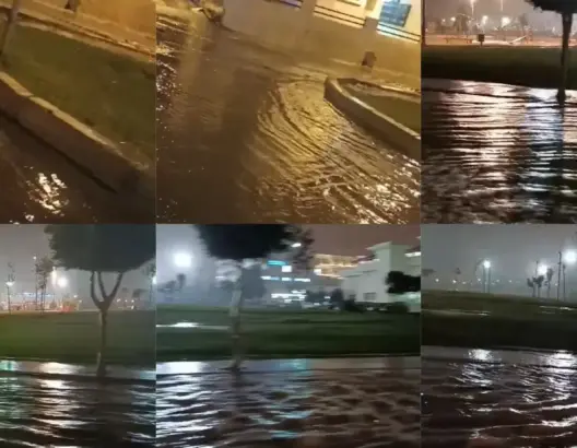 الأمطار تُغرق شوارع طنجة