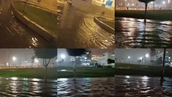 الأمطار تُغرق شوارع طنجة