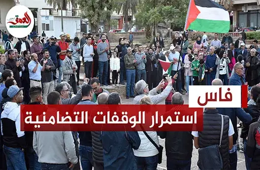 استمرار الوقفات التضامنية مع غزة بفاس