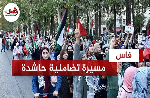 مسيرة تضامنية مع الشعب الفلسطيني بفاس