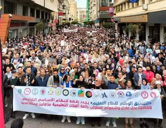 تزامنا مع لقاء أخنوش بالنقابات.. إضراب الأساتذة يستمر للأسبوع السادس