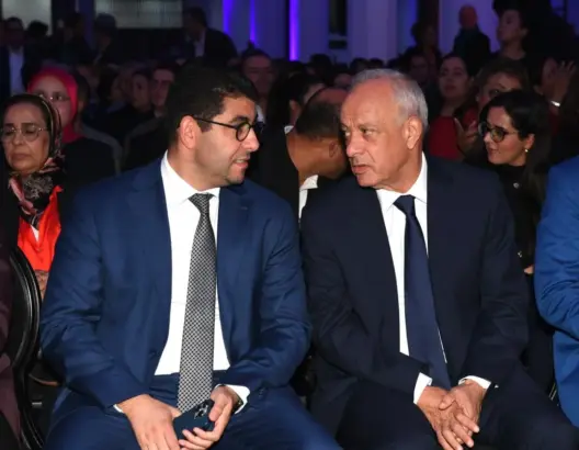 وزير الشباب والثقافة والتواصل، محمد المهدي بنسعيد، ووالي جهة الدار البيضاء سطات، محميد مهيدية