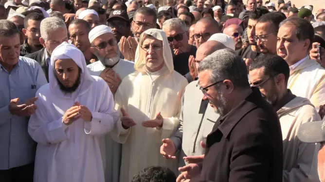 تشييع جثمان شقيق سعد الدين العثماني بإنزكان