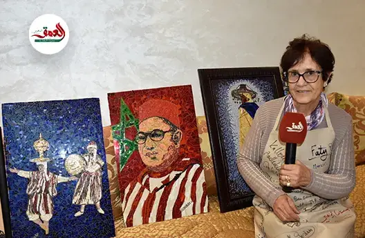 ستينية تبدع في رسومات بالفسيفساء تستغرق نصف سنة من العمل وتكشف أمانيها (فيديو)