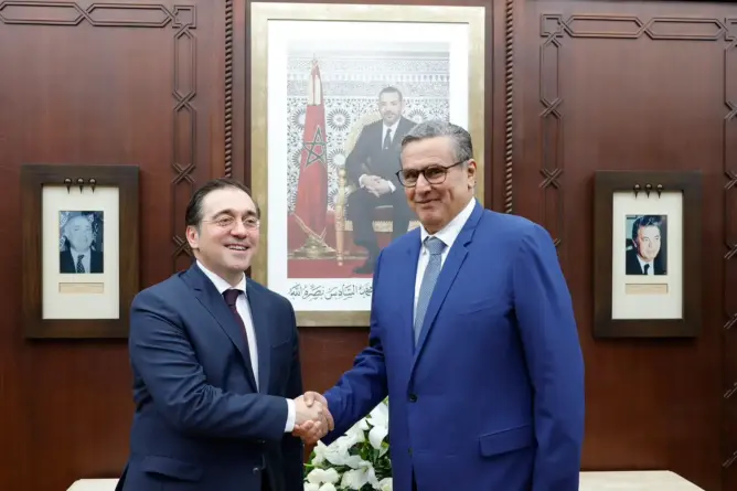 أخنوش يستقبل وزير الشؤون الخارجية الإسباني